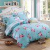 Elegant Floral Bedding Set Polyester Cotton Bed Linen Sets 4pcs Bedspreads Kids Twin Size Blue Duvet Cover Bed Sheet Set