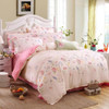 Elegant Floral Bedding Set Polyester Cotton Bed Linen Sets 4pcs Bedspreads Kids Twin Size Blue Duvet Cover Bed Sheet Set