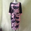 Elegant Fashionable Women Dresses NEW 2017 Plus Size Women Clothing L-6XL Autumn Winter Dress Casual O-neck Printing Dress