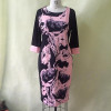 Elegant Fashionable Women Dresses NEW 2017 Plus Size Women Clothing L-6XL Autumn Winter Dress Casual O-neck Printing  Dress