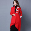 elegant Cardigans sweater cloak coat women floral embroidery kimono autumn winter long female overcoat long sleeve trench coat
