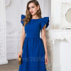 Elegant Butterfly Sleeve A-Line Dress 2018 Summer Solid Women's Fashion Ruffles O-Neck Slim Causul Dress Party Mini Dresses