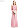 Elegant Bridesmaid Dresses Ever Pretty EP07129 Long Empire Ruffles Chiffon Halter Dresses Wedding Occasion Dress 2018 Woman New