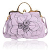 Elegant Big Flower Leather Handbag