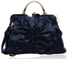 Elegant Big Flower Leather Handbag