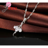 Elegant 925 Sterling Silver Ballerina Necklace Earrings Cubic Zirconia  Necklaces Earring Set Wedding Engagement Jewelry Sets