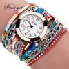 Duoya Brand Fashion Round Dial Quartz Watch Women Flower Wristwatch Steel Luxury Bracelet Watch Multilayer Leather Wrist Watch Duoya Brand Fashion Round Dial Quartz Watch Women Flower Wristwatch Steel Luxury Bracelet Watch Multilayer Leather Wrist Watch