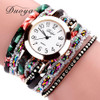 Duoya Brand Fashion Round Dial Quartz Watch Women Flower Wristwatch Steel Luxury Bracelet Watch Multilayer Leather Wrist Watch Duoya Brand Fashion Round Dial Quartz Watch Women Flower Wristwatch Steel Luxury Bracelet Watch Multilayer Leather Wrist Watch