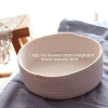 DUNXDECO French Simple Colorful Rainbow Wave Cotton Thread Ellipses Home office Storage Basket Multifunction Table Organisation