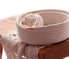 DUNXDECO French Simple Colorful Rainbow Wave Cotton Thread Ellipses Home office Storage Basket Multifunction Table Organisation
