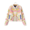 2016 women winter spring fashion stand baseball jacket flower print women coat colorful bomber jacket