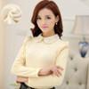 2016 women winter shirt lace blouse long sleeve warm blusa de renda cashmere body blouse ladies tops woman clothes female blouse