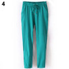 2016 Women Fashion Casual Chffion Pants Solid Color Elastic Waist Full Length Trousers