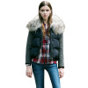 2016 women down warm short gift coat  jacket  parka zipper fashion new winter outerwear racoon fur collar new plus size thick