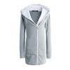 2016 winter stylish hooded slim zipper long-sleeved fashion coat solid color medium-long warm jacket coat