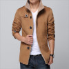 2016 winter Men High Quality Wool Trench Coat Men's woolen Cloth Coat Thickness single Breasted Windbreaker Long Jacket DFBTC002
