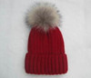 2016 Winter Knitted Real Fur Hat Women thicken Beanies skullies  with 15cm Raccoon Fur Pom poms Caps snapback beanie Hats