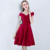 CEEWHY Burgundy V-neck Graduation Dress Formal Party Dress Vestidos de Coctel Short Cocktail Dress A-line Party Dress CEEWHY Burgundy V-neck Graduation Dress Formal Party Dress Vestidos de Coctel Short Cocktail Dress A-line Party Dress