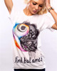 CDJLFH Summer Casual Women Harajuku Cartoon Print Shirts Round Neck Short Sleeve Women White Blouses Feminina Camisa
