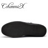 CcharmiX Mens Chelsea Boots Winter Waterproof Men Snow Boots Zipper Pig Suede Male Ankle Boots Men Warm Snowboots Large Size 47