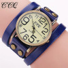 CCQ Luxury Brand Vintage Cow Leather Bracelet Watch Fashion Women Wristwatch Ladies Dress Quartz Watch Relogio Feminino 1373
