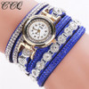 CCQ Brand Fashion Luxury Rhinestone Bracelet Watch Ladies Quartz Watch Casual Women Wristwatch Relogio Feminino C43