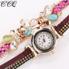 CCQ 2016 Fashion Flower Bracelet Watches Casual Women Wristwatch Luxury Quartz Watch Relogio Feminino Gift Drop Shipping C41