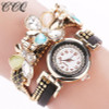 CCQ 2016 Fashion Flower Bracelet Watches Casual Women Wristwatch Luxury Quartz Watch Relogio Feminino Gift Drop Shipping C41