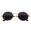 Luxury Metal Sunglasses Men Round Sunglass Steampunk Coating Glasses Vintage Retro Round Sunglasses Men Outdoor