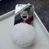 Luxury Metal Rope Mirror Rabbit Fur Ball Case Cover For IPhone 6 6S Plus Iphone 7 7 Plus For Iphone 5 5S SE 4S 4 Case Cover