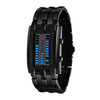 Luxury Lovers' Wristwatch Waterproof Men Women Stainless Steel Blue Binary Luminous LED Electronic Display Sport Watches Fashion