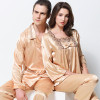 Luxury Couple Pajamas Men Women Sexy Satin Silk Pajama Set with pants top grade lovers sleepwear M-XXXL loungewear Luxury Couple Pajamas Men Women Sexy Satin Silk Pajama Set with pants top grade lovers sleepwear M-XXXL loungewear