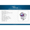 Luxury Cocktail Ring 9.5ct Genuine Gem Stone Rainbow Fire Mystic Topaz Ring Concave Pure Solid 925 Sterling Silver Jewelry Women