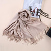 Luxury Brand Scarf Unisex 2016 Female Male Canada Wool Cashmere Scarf Pashmina Tassels Women Men Wrap Warm