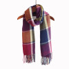 luxury Brand Plaid Cashmere Scarf Women Oversized Blanket Scarf Wrap Warm Wool Scarf Women Pashmina Shawls and Scarves