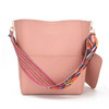 Luxury Brand Designer Bucket bag Women Leather Wide Color Strap Shoulder bag Handbag Large Capacity Crossbody bag For Shopping