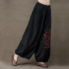 Jiqiuguer Original Wide Leg Pants for Women Summer Plus Size Linen Pants in Casual Loose Hanging Trousers Harem Pants G143K004
