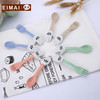Natural wheat straw Cartoon Shape Children Dinnerware Set Baby Tableware Fork Cutlery Sets Cartoon Fork Set AA56