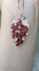 natural red garnet stone pendant S925 silver Natural gemstone Pendant Necklace trendy Luxury grape string women fine jewelry