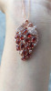 natural red garnet stone pendant S925 silver Natural gemstone Pendant Necklace trendy Luxury grape string women fine jewelry