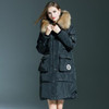 Natural Raccoon Fur Collar Winter Jacket Women White Duck Down Coats Long Thick Parkas Womens Winter Jackets And Coats