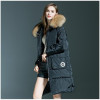 Natural Raccoon Fur Collar Winter Jacket Women White Duck Down Coats Long Thick Parkas Womens Winter Jackets And Coats