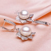 Natural big pearl earrings jewelry 925 Sterling silver pearl stud earrings earrings for women real pearl earring for mother gift