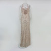 NATTEMAID 2017 Spring Women vintage dress Apparel Sexy sequin tassel beach party Club Wear Maxi long dresses Gold sequined Robe
