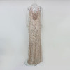 NATTEMAID 2017 Spring Women vintage dress Apparel Sexy sequin tassel beach party Club Wear Maxi long dresses Gold sequined Robe