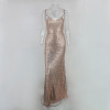 NATTEMAID 2017 Christmas night Party Dress Sexy Women Gold Sequin Long Dresses Floor length Backless Maxi Vestido De Festa