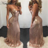 NATTEMAID 2017 Christmas night Party Dress Sexy Women Gold Sequin Long Dresses Floor length Backless Maxi Vestido De Festa