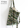 National Style Women Handbags Canvas Bag Shopping Bag Foldable Reusable Grocery Bags Cotton Fabirc Eco Tote Bag Wholesale