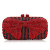 Natassie Brand Women Luxury Crystal evening Bag Bow Knot Style Wedding Clutches With Metal Shoulder Chain