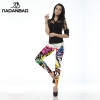 NADANBAO New style leggins  Fashion Colorful Comic Doodles Printed Leggins  Female  Women Leggings women pant